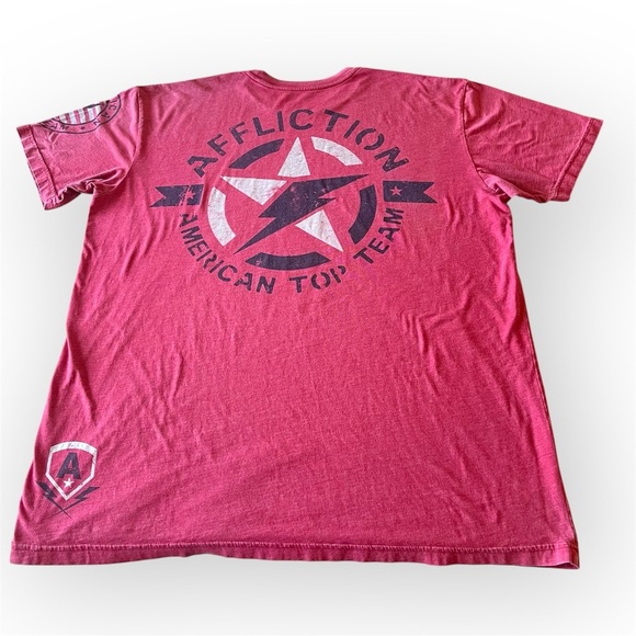 Affliction Distressed graphic Tshirt, red, size 3X - Picture 2 of 14